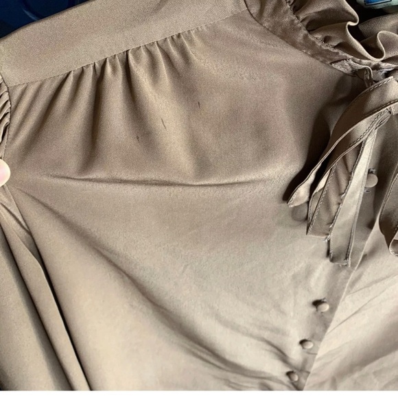 VINTAGE Prophecy Top 14 Large Brown Ruffle Accent - Picture 4 of 4